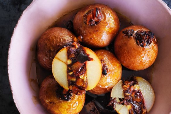 Swap baked apples for nashi pears.