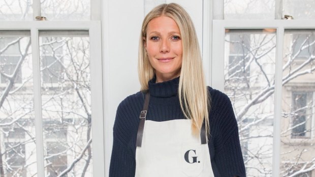 Gooped: Paltrow in the Goop uniform she would obviously never wear.