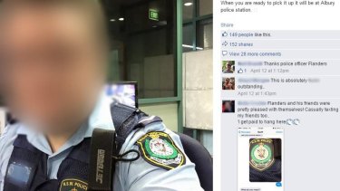 “You should probably put a password on your phone,” a status read, with a picture of a constable above it.