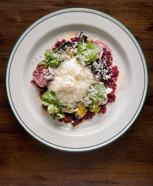 Go-to dish: Burrata and beetroot.