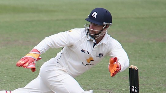 Eyes on the ball: Matthew Wade says the pink ball affects his depth perception.