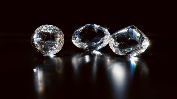 Hello, treasure: the Australian Museum's glass replicas of diamonds including the Orloff and the Koh-I-Noor.