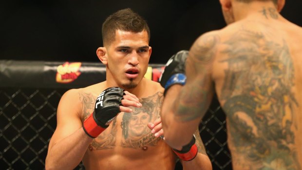 Anthony Pettis fights Rafael dos Anjos at UFC 185 in Texas last year.