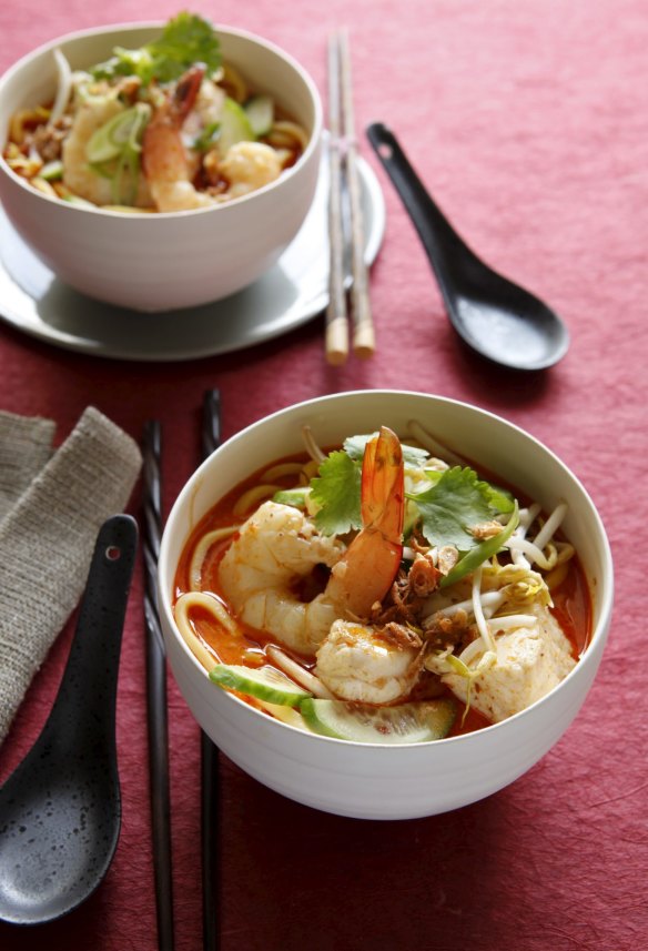 Thai soups such as prawn laksa get a lift from the leaves.