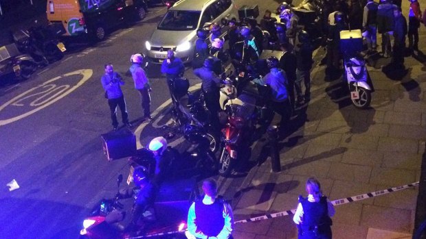 An acid attack in London that involved two men on a moped carrying out five attacks in little more than an hour.