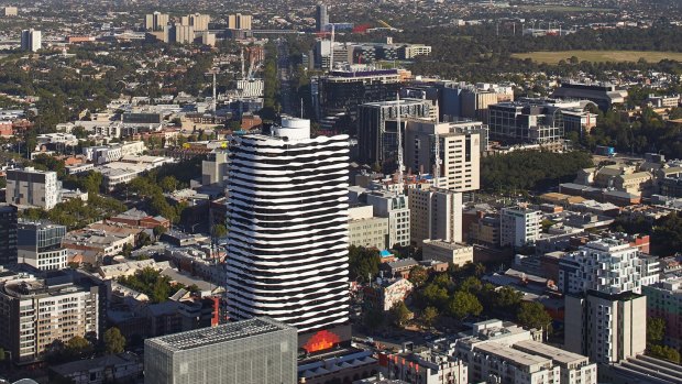 Aboriginal elder William Barak looks over the city.