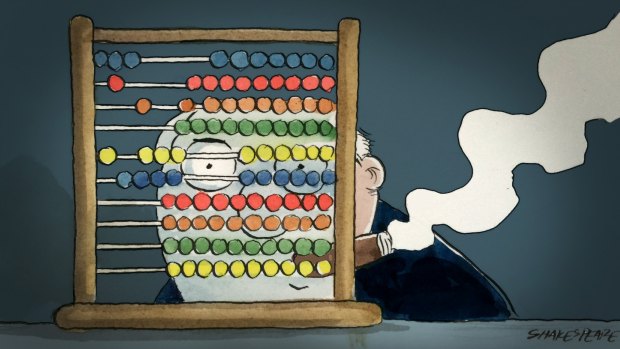 Counting the budget's consequences: There will be less money flowing into pension savings, self-managed super funds and local shares, Credit Suisse says. Illustration: John Shakespeare