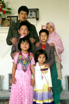 Qurban Ali with wife Saliha and children Eftikhar, Zulfugar, Bareen and Mahreen.