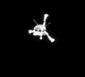 A parting shot of the Philae lander after separation in 2014. 