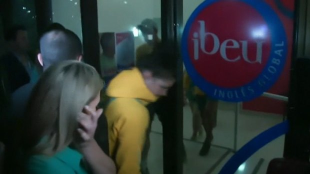 Australian athletes are released after their night in a Rio police station.