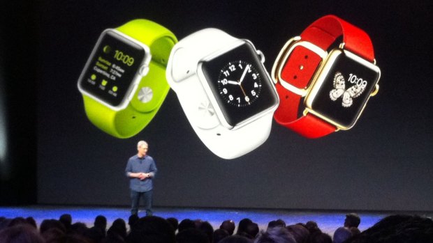 So many colours, so little time: Tim Cook reveals Apple Watch.
