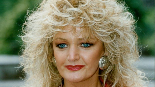 Bonnie Tyler sporting her famous 1980s look.