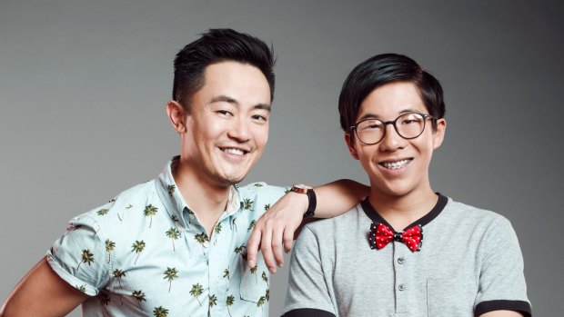 Benjamin Law, left, with Trystan Go from the SBS show <I>The Family Law</I>, which is breaking new ground with its depiction of Asian Australians.