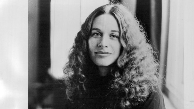 Carole King about 1975. Her album Tapestry has sold 25 million copies. 