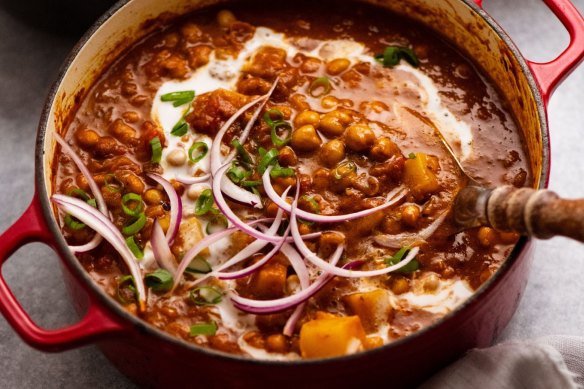 Chickpea and potato curry.