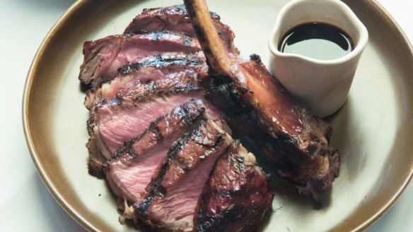 Carnivore's paradise: Porterhouse steak at the Woodhouse.