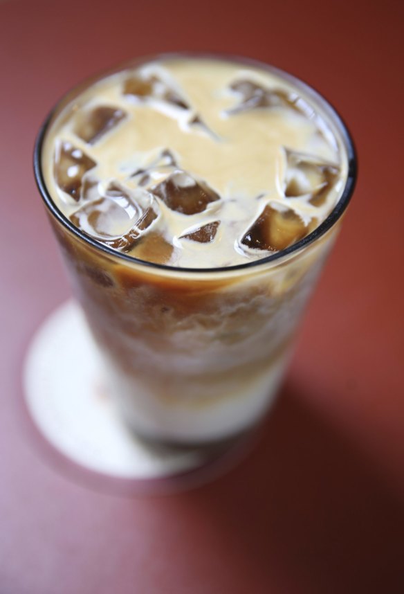 An iced latte.