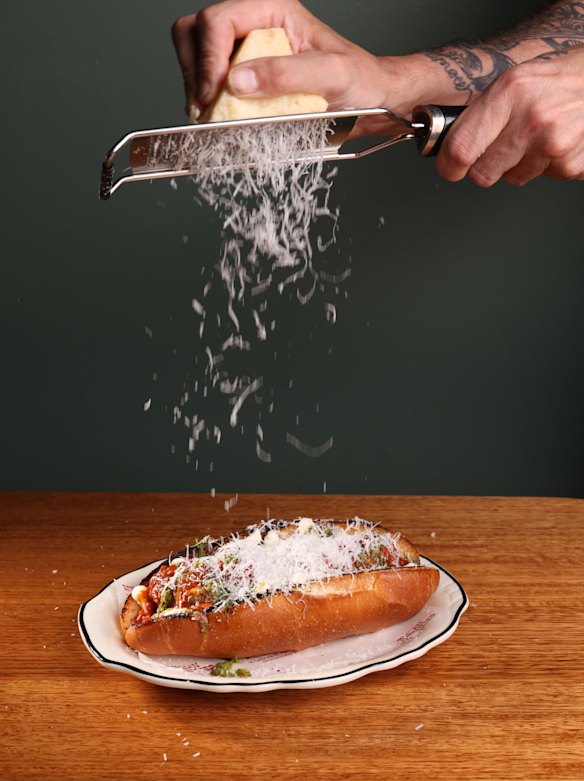 Rocco's signature meatball sub.  