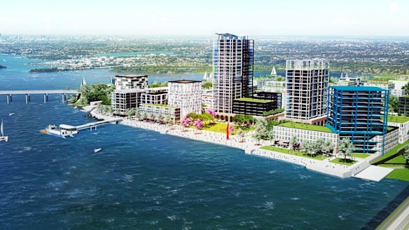 A mix of apartment towers and terrace houses have been proposed as part of the draft Priority Precinct Plan for Rhodes East.