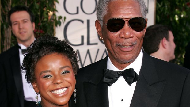 Morgan Freeman and granddaughter E'Dena Hines in 2005.