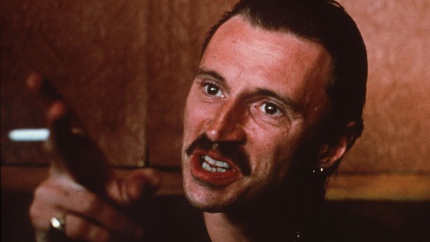 Robert Carlyle brings Begbie to life in the film of Trainspotting.