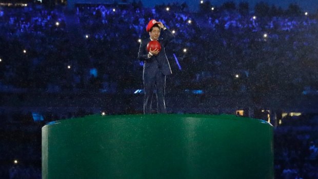 Japan's Prime Minister Shinzo Abe appeared as Nintendo's Mario. 