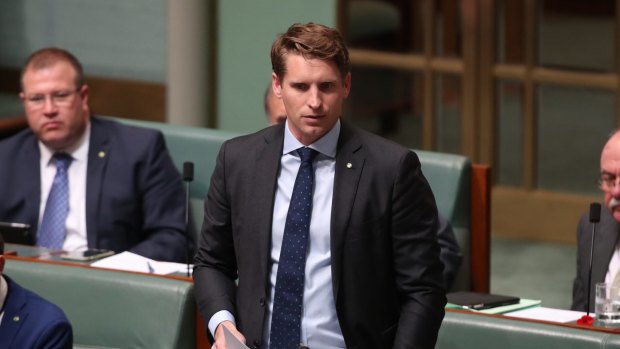 Andrew Hastie during question time at Parliament House.