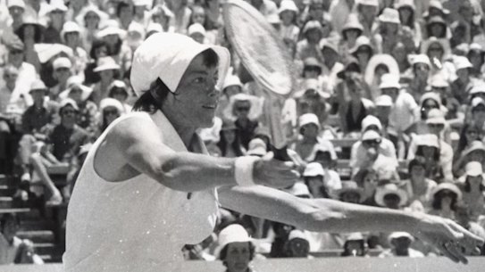Margaret Court during the 1972 Australian Open Championships.
