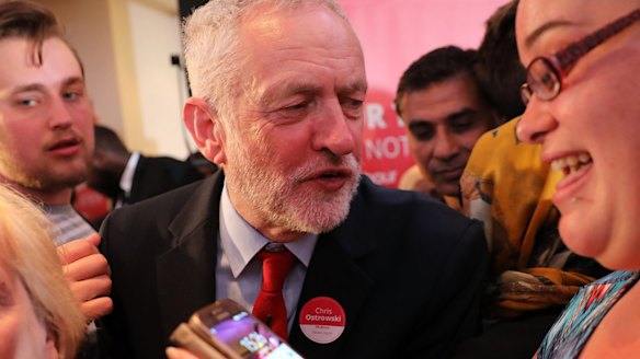 Labour Leader Jeremy Corbyn  on the campaign trail.