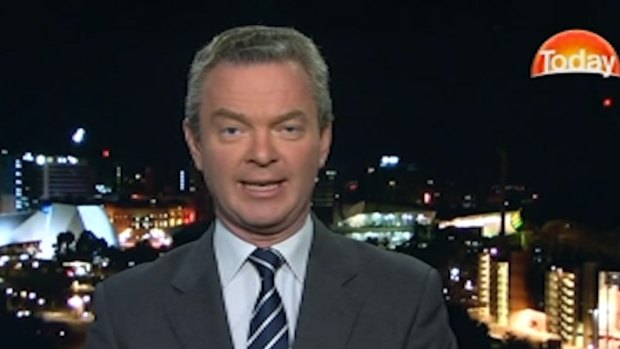 "Obviously it was disrupted on Tuesday night by elements here in Australia": Defence Industry Minister Christopher Pyne.