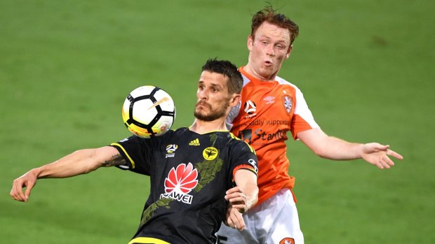 City-bound: Dario Vidosic (left) playing for Wellington this month.