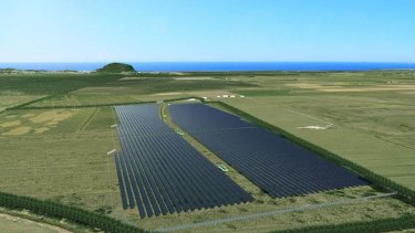 Queensland's largest solar farm being built on the Sunshine Coast behind Coolum.