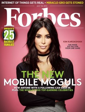 Kim Kardashian's wealth has seen her grace the cover of <i>Forbes</i> magazine.