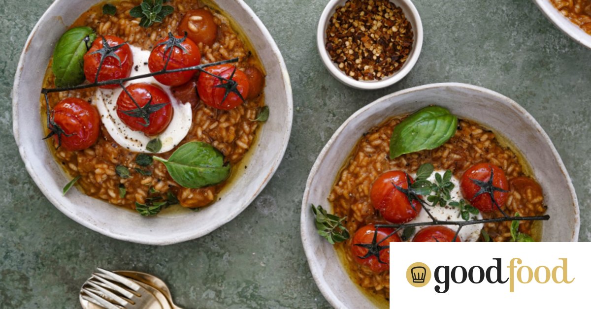 Tomato and mozzarella risotto