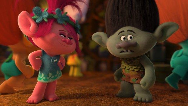 Trolls lowers the bar for garish, computer-animated comedy.