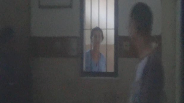 Sara Connor in her cell in Indonesia. 