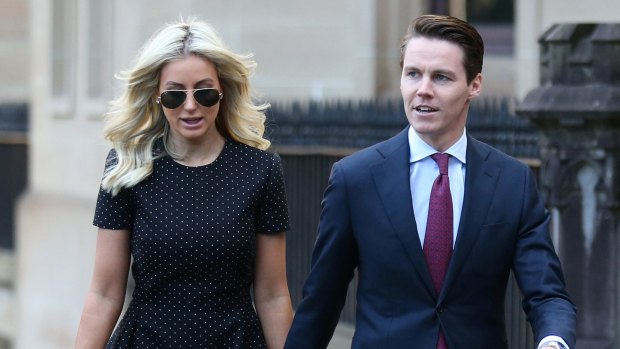 Curtis with his wife Roxy Jacenko during his Supreme Court trial last May.