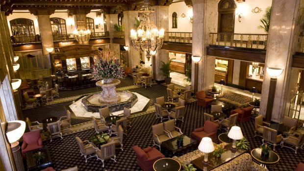 The historic hotel where ducks live in the lobby