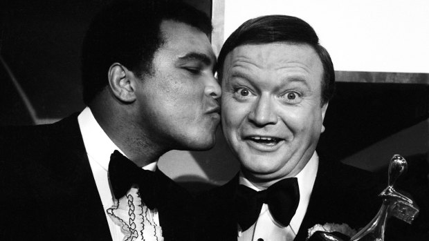 Oh! What a circus: Bert Newton and Muhammad Ali at the 1979 Logie Awards.