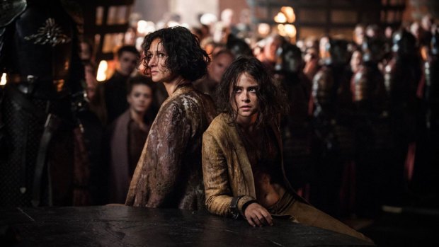 Pucker up Ellaria Sand (Indira Varma) and her daughter Tyene (Rosabell Laurenti Sellers) are doomed.