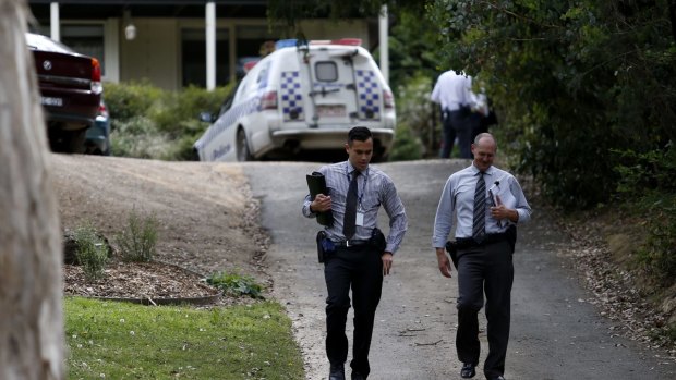 Police at the Eltham North home.