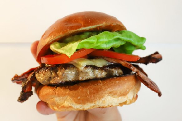 AnnaÂ Moretti, a member of the kitchen brigade at Bennelong, is involved in a burger pop-up at the new Bondi Liquor Co.
Supplied