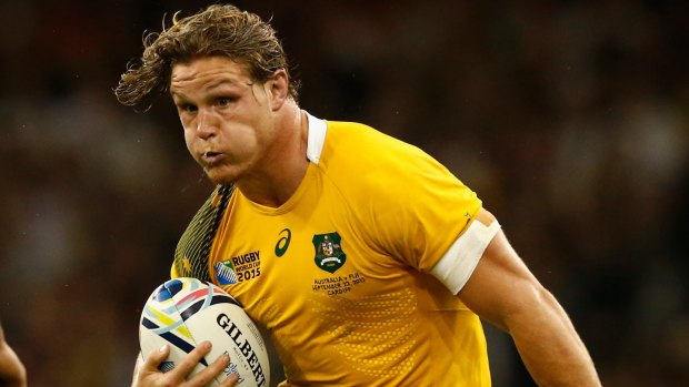 Suspended: Wallabies flanker Michael Hooper will miss the clash with Wales.