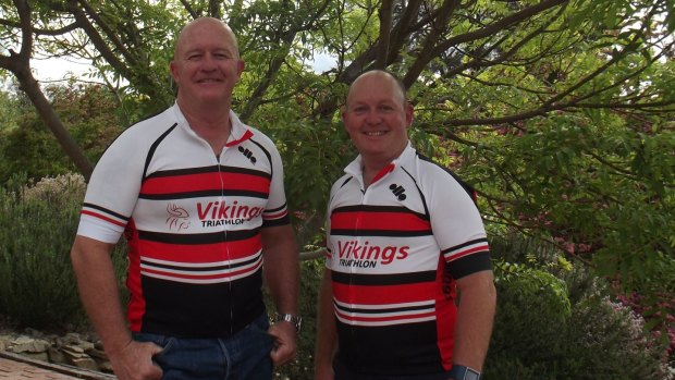 Geoff Williams and Ian Cross are riding from Canberra to Batemans Bay - the long way around - to raise funds and awareness for Red Nose. Mr Williams lost his daughter to Sudden Infant Death Syndrome 26 years ago; Mr Cross lost his grandson to the heartbreaking syndrome five years ago.