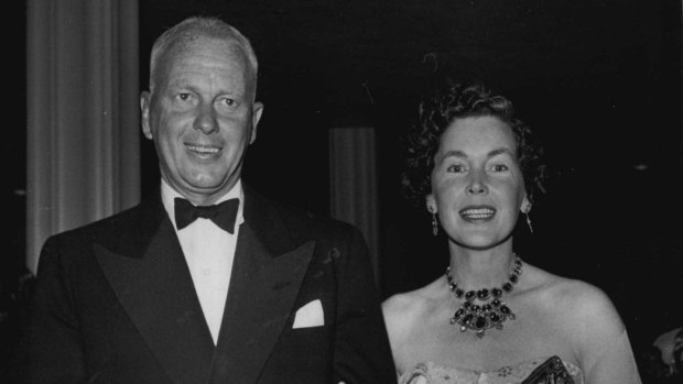 John Farrow and Maureen O'Sullivan in 1955.