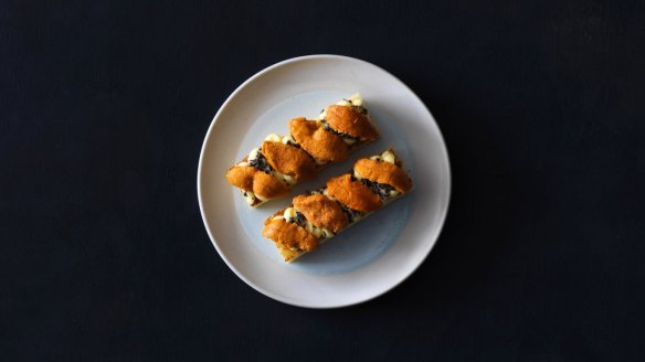 Fun finger food: Sea urchin and orange jam sandwich at Smoke.