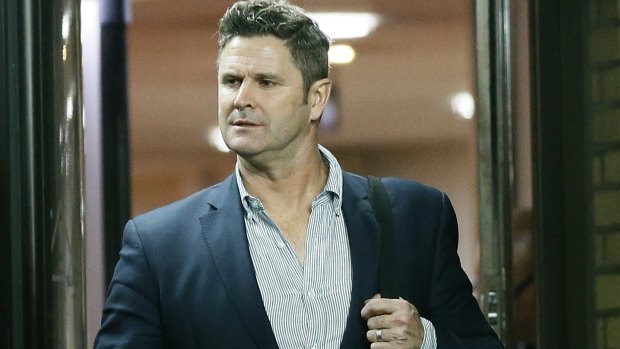 Former New Zealand cricketer Chris Cairns leaves Southwark Crown Court in London on  Friday.