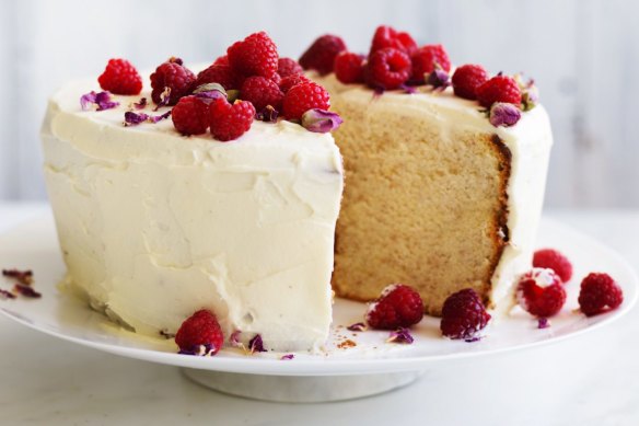 Helen Goh's lemon and rose petal chiffon cake recipe.