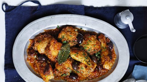 Chicken cacciatore. <a href="http://www.goodfood.com.au/good-food/cook/recipe/chicken-cacciatore-20140428-37dqo.html"><b>(Recipe here).</b></a>