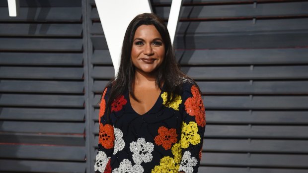 Mindy Kaling arrives at the Vanity Fair Oscar Party on Sunday, Feb. 26, 2017, in Beverly Hills, California.